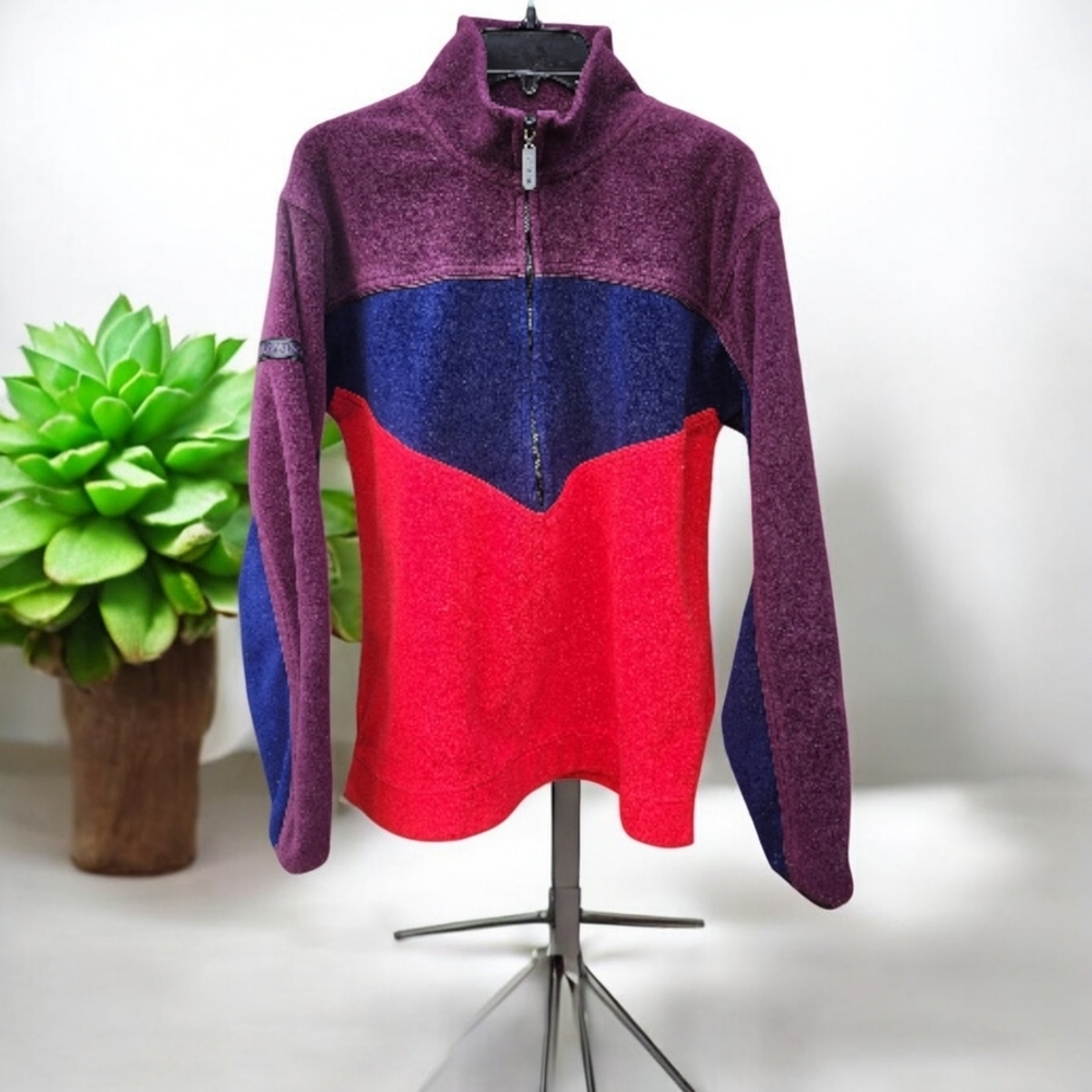 Fila Sport Women's Colorblock Half-Zip Fleece Sweater Small
